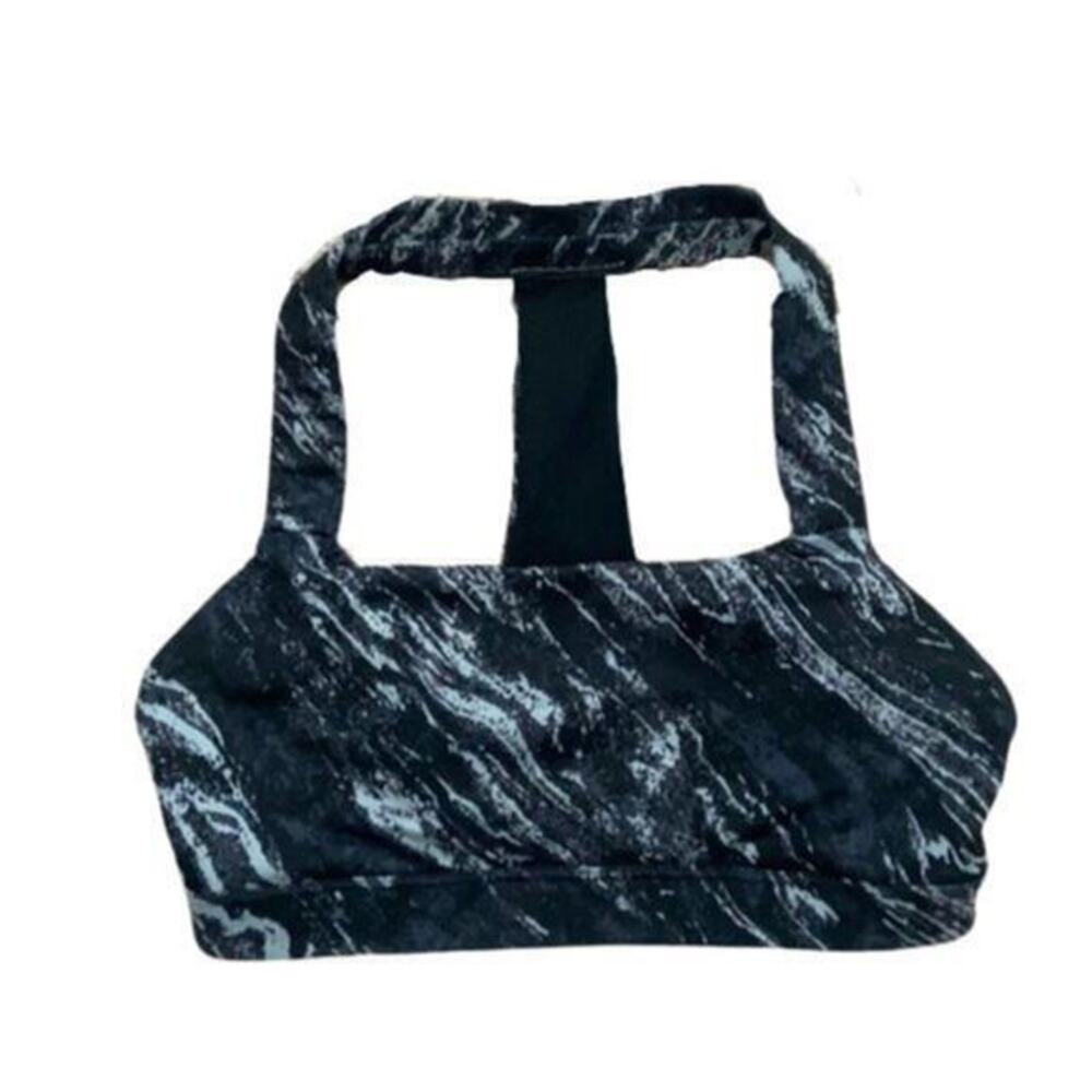 GapFit Gap Black and Grey Medium Impact Racerback Sports Bra xs